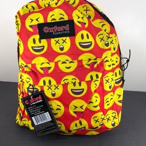 Oxford Essentials Child Backpack Emoji NWT Red